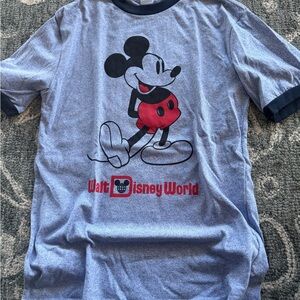 Disney Mickey Mouse Gray and Red Kids T-Shirt size medium